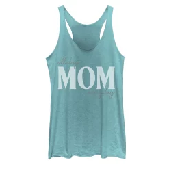 Juniors' Mom All day, Everyday Faded Text Graphic Tank