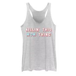 Juniors' Mom Apparel Killin' This Mom Thing Text Graphic Tank