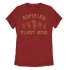 Juniors' Aspiring Plant Mom Distressed Line Art Graphic Tee -Adidas shop 5116554