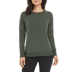 Women's Danskin Tulip-Hem Pullover -Adidas shop 5117791 Jungle Green