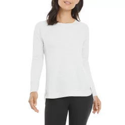 Women's Danskin Tulip-Hem Pullover -Adidas shop 5117791 Oatmeal Heather