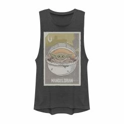 Juniors' Star Wars The Mandalorian The Child aka Baby Yoda Poster Muscle Tank