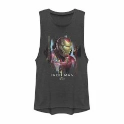 Juniors' Marvel Avengers Endgame Iron Man Splatter Muscle Tank Top
