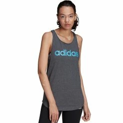 Women's adidas Loungewear Essentials Loose Logo Tank -Adidas shop 5127670 Dark Gray Sky Rush