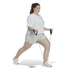 Plus Size adidas Pacer 3-Stripes Knit Shorts -Adidas shop 5127748 ALT2