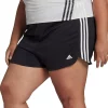 Plus Size adidas Pacer 3-Stripes Knit Shorts 1 Plus Size adidas Pacer 3-Stripes Knit Shorts -Adidas shop 5127748 Black White