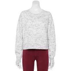 Women's Tek Gear® Ultrasoft Fleece Oversized Sweatshirt -Adidas shop 5128574 White Black