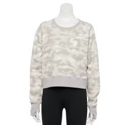 Women's Tek Gear® Ultrasoft Fleece Oversized Sweatshirt -Adidas shop 5128574 White Camo