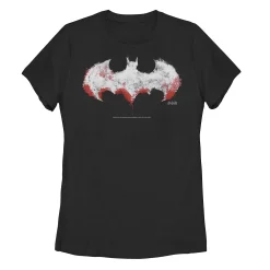 Juniors' DC Fandome Batman Watercolor Logo Graphic Tee