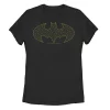 Juniors' DC Fandome Batman Yellow Line Art Logo Graphic Tee
