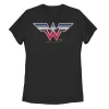 Juniors' DC Fandome Wonder Woman Chrome Style Logo Graphic Tee -Adidas shop 5136030