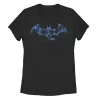 Juniors' DC Fandome Batman Blue Paint Splatter Logo Graphic Tee
