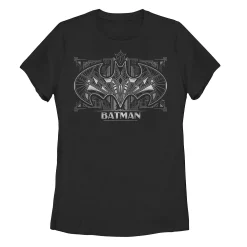 Juniors' DC Fandome Batman Art Deco Logo Graphic Tee