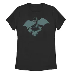 Juniors' DC Fandome Batman Teal Logo Portrait Graphic Tee
