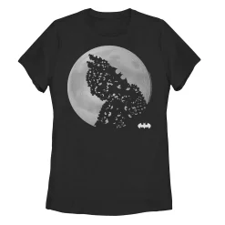 Juniors' DC Fandome Batman Bat Moon Silhouette Graphic Tee