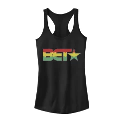 Juniors' BET Rasta Flag Logo Fill Tank Top