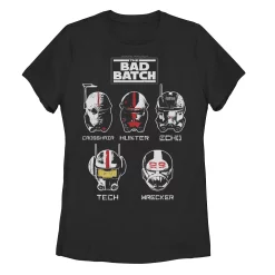 Juniors' Star Wars: The Bad Batch Helmets Tee