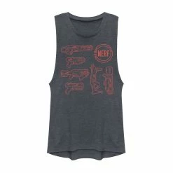 Juniors' Nerf Blasters Outlines Muscle Tank Top