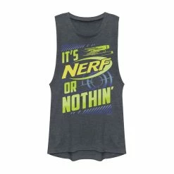 Juniors' Nerf It's Nerf Or Nothin' Muscle Tank Top