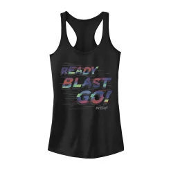 Juniors' Nerf "Ready Blast Go!" Text Tank Top