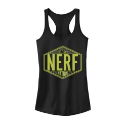 Juniors' Nerf Nation Est 1969 Neon Badge Tank Top