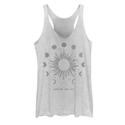 Juniors' Live By The Sun Distressed Stamp Tank Top