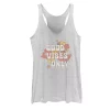 Juniors' Good Vibes Only Floral Background Tank Top