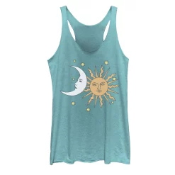 Juniors' Moon And Sun Colorful Portrait Tank Top