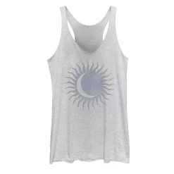 Juniors' Moon Within The Sun Distressed Stamp Tank Top