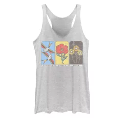 Juniors' Vintage Distressed Tarot Cards Tank Top