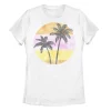 Juniors' Palm Trees Striped Colorful Background Graphic Tee -Adidas shop 5139662