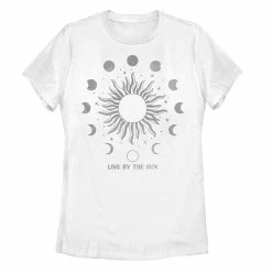 Juniors' Live By The Sun Distressed Stamp Graphic Tee