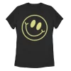 Juniors' Neon Smiley Face Graphic Tee