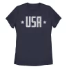 Juniors' Americana Silver and Stars "USA" Tee -Adidas shop 5139727 Royal