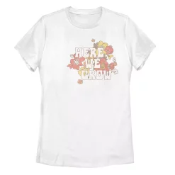 Juniors' "Here We Grow" Floral Tee