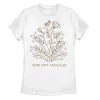 Juniors' "Hope Isn't Cancelled" Floral Line Art Graphic Tee -Adidas shop 5139740