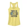 Juniors' "This Is Nerf Nation" Blue Glitch Tank Top -Adidas shop 5140418