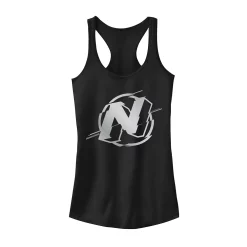 Juniors' Nerf Chrome Logo Glitch Tank Top