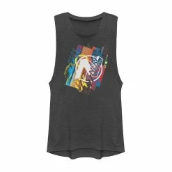 Juniors' Nerf N Glitched Logo Muscle Tank Top