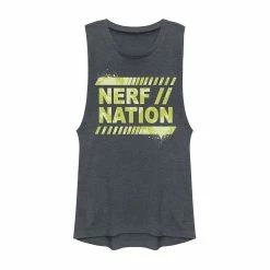 Juniors' Nerf Nation Neon Splatter Muscle Tank Top
