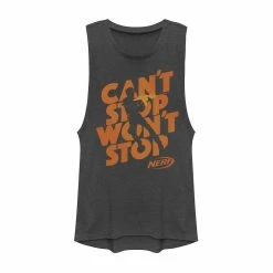 Juniors' Nerf "Can't Stop Won't Stop" Silhouette Muscle Tank Top