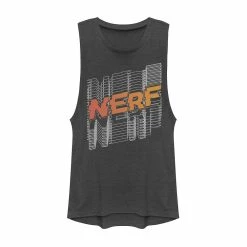 Juniors' Nerf Stacked Line Logo Muscle Tank Top