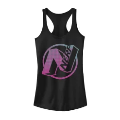 Juniors' Nerf N Gradient Comic Style Logo Tank Top