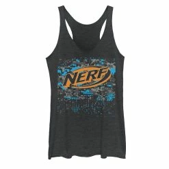 Juniors' Nerf Logo Glitch Camouflage Tank Top