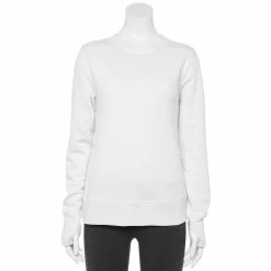 Petite Tek Gear® Ultrasoft Fleece Crewneck Sweatshirt -Adidas shop 5146364 Modern White