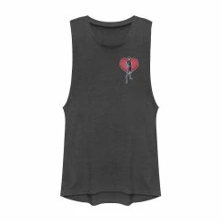 Juniors' Marvel Avengers Black Widow Heart Muscle Tank