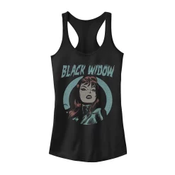 Juniors' Marvel Grunge Black Widow Comic Tank Top