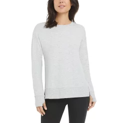 Women's Jockey Sport® French Terry Sweatshirt -Adidas shop 5152735 Light Gray Heather