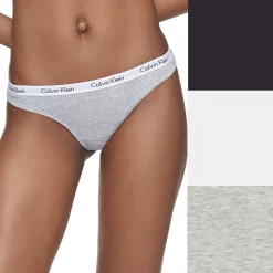 Women's Calvin Klein Carousel 3-Pack Thong Panty Set QD3587