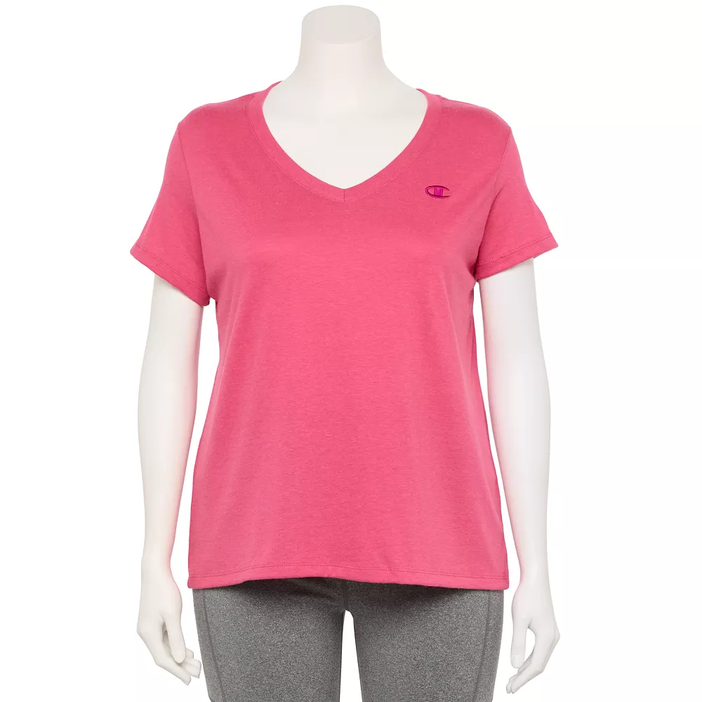 Plus Size Champion® Powerblend V-Neck Tee 5 Plus Size Champion® Powerblend V-Neck Tee - Image 3